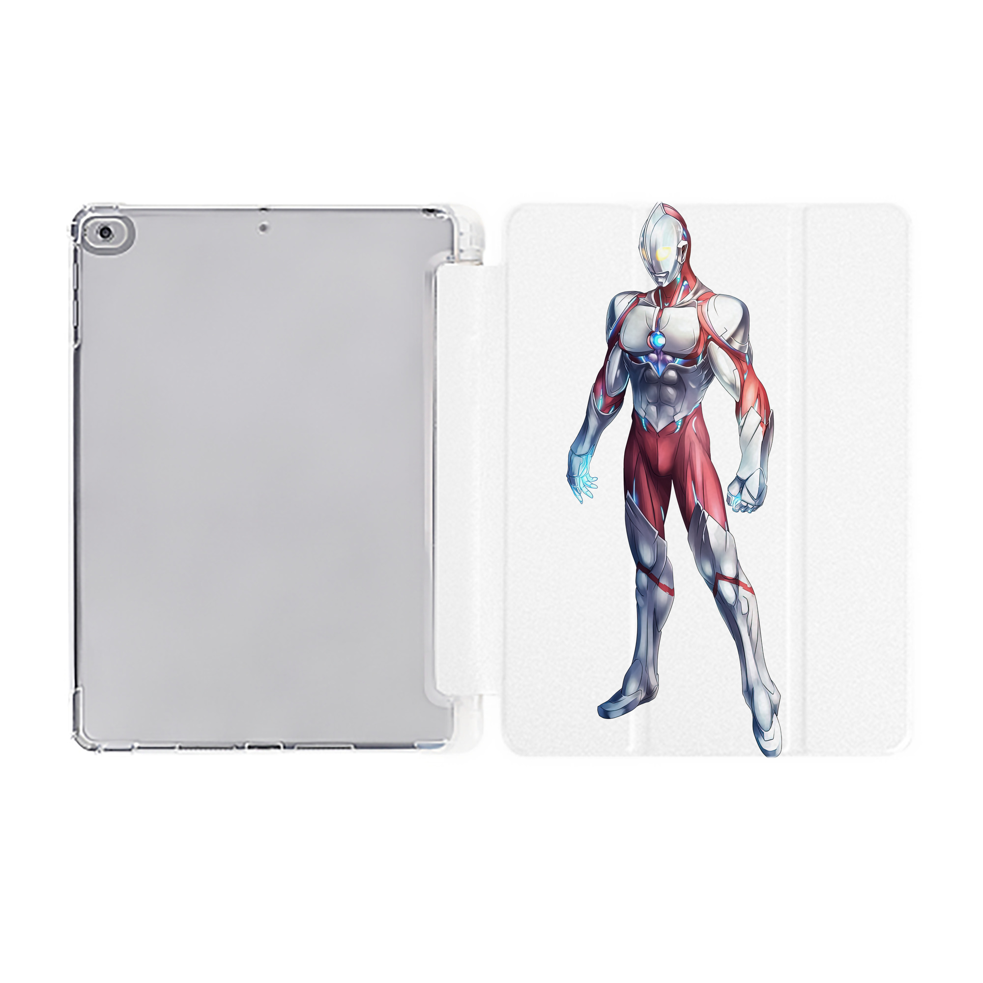 （画像用） ウルトラマン Ultraman IPad ケース ペン収納付き 三つ折りスタンド PUレザー×シリコン 対応機種9.5/10.5/10.9インチ